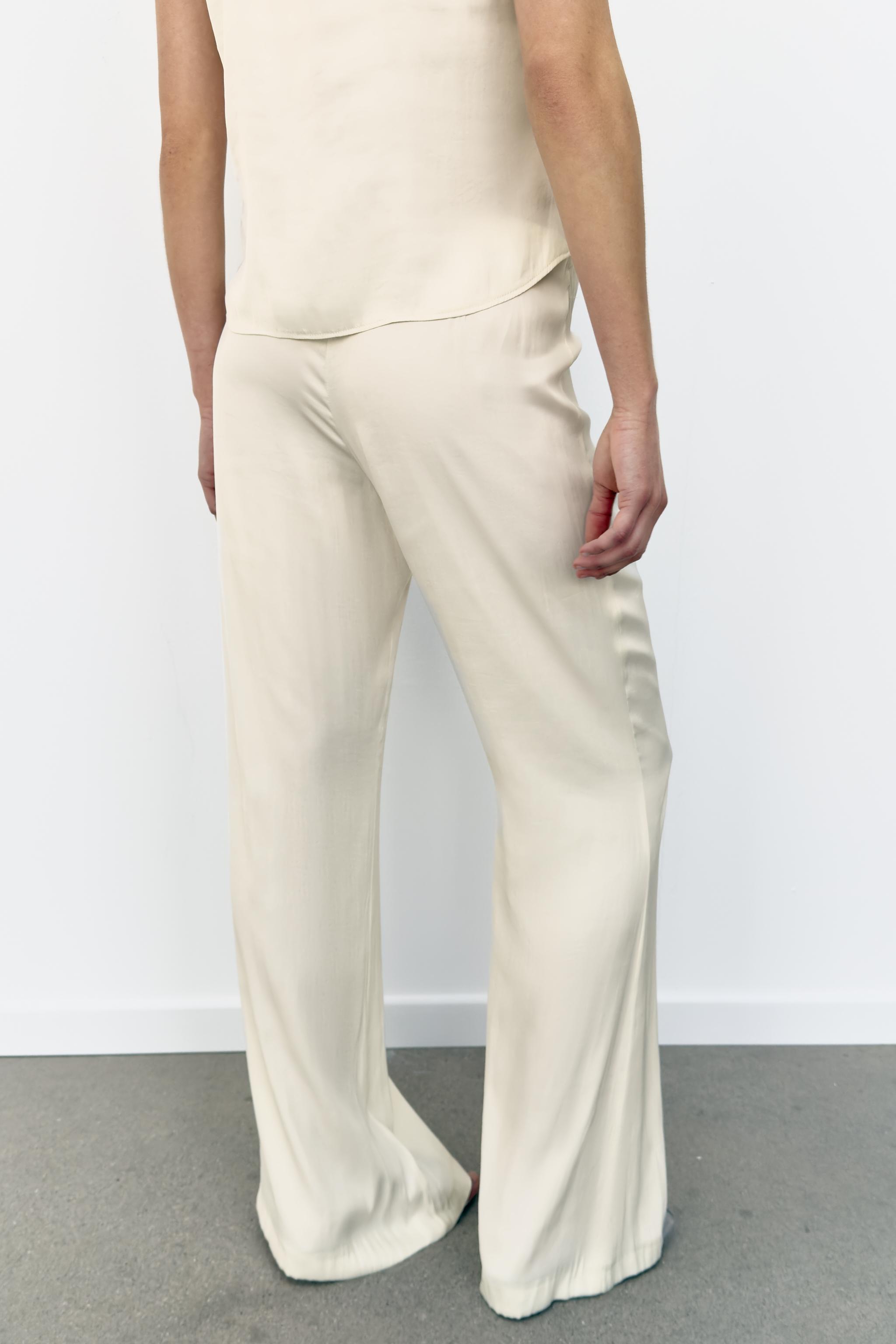 SATIN FLARE PANTS